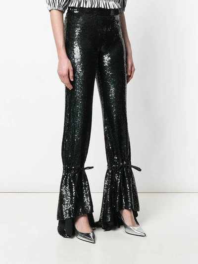 Shop Ashish Wide-leg Trousers - Black