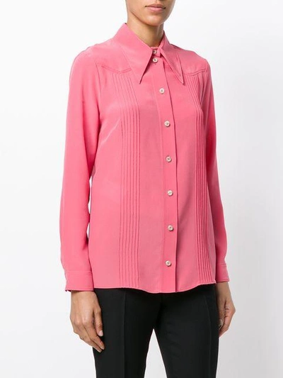 Shop Gucci Pointed Collar Shirt In Pink
