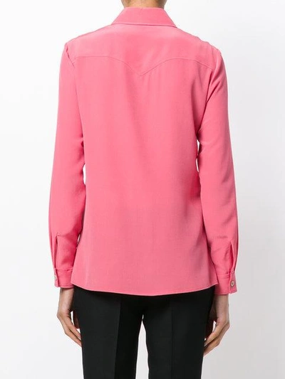 Shop Gucci Pointed Collar Shirt In Pink