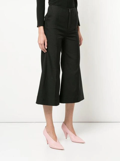 Shop Georgia Alice Bobby Cropped Flared Trousers In Blue