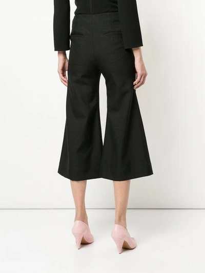 Shop Georgia Alice Bobby Cropped Flared Trousers In Blue