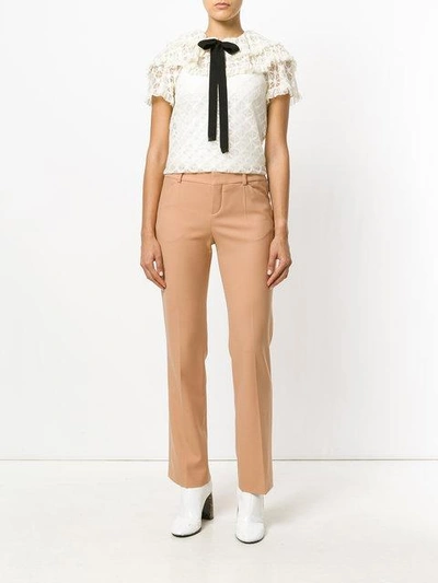 Shop Chloé Bootcut Tailored Trousers - Pink