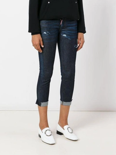 Shop Dsquared2 Cool Girl Everyday Cropped Jeans In 470