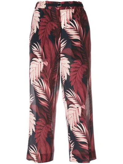 cropped floral trousers