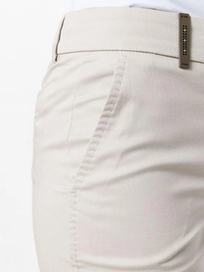Shop Peserico Tailored Slim-fit Trousers - Neutrals