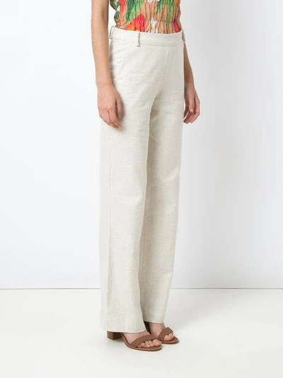 Shop Isolda Straight Leg Trousers In White
