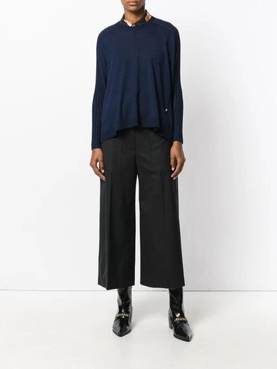 Shop Kenzo Tailored Culottes In Black