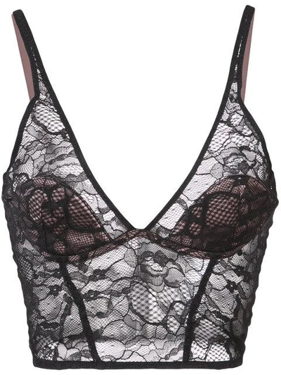 Shop Fleur Du Mal 'chat' Bralet - Schwarz In Black