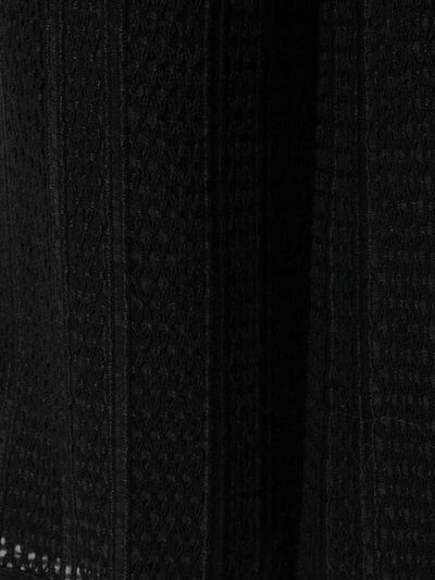 Shop Goen J Yarn-overlaid Organza Wide-leg Trousers In Black