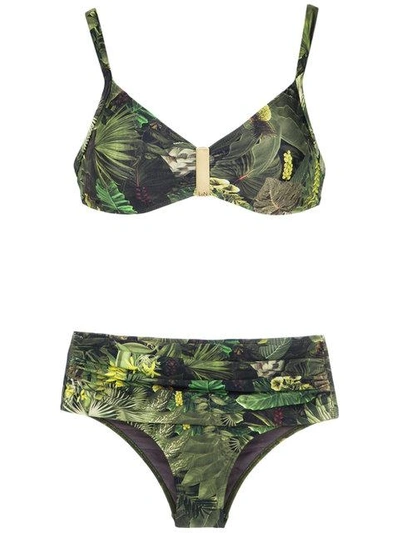 Shop Lygia & Nanny Anne Printed Bikini Set In Green