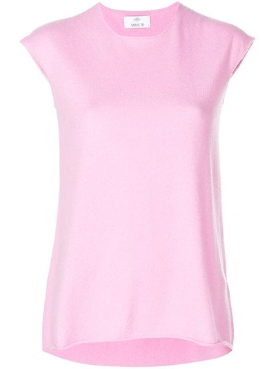 Shop Allude Cashmere Sleeveless Knitted Top In Pink