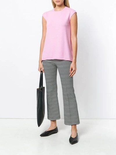 Shop Allude Cashmere Sleeveless Knitted Top In Pink