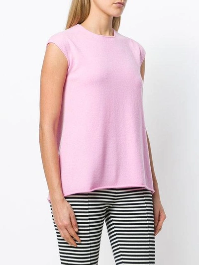 Shop Allude Cashmere Sleeveless Knitted Top In Pink