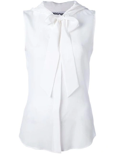 Shop Moschino Pussybow Sheer Blouse