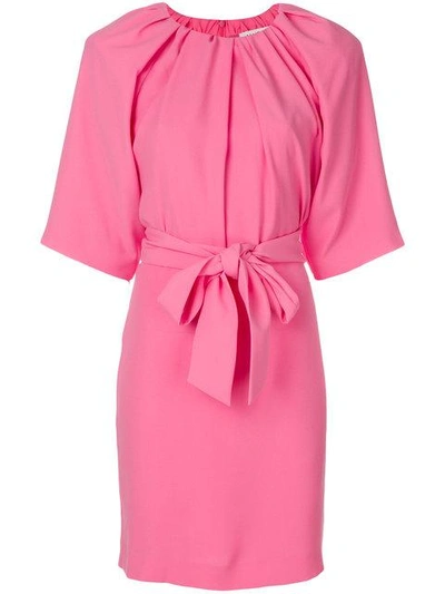 Shop Maison Margiela Tie Waist Shift Dress - Pink