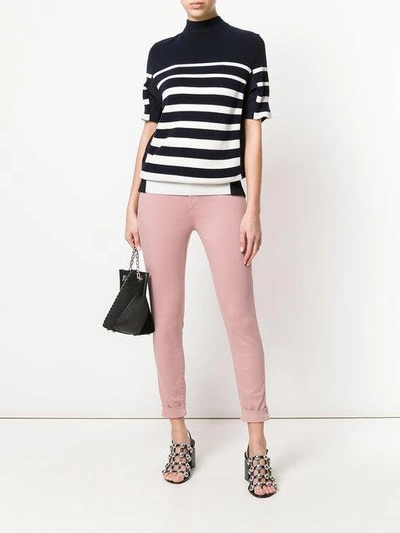 Shop J Brand Cropped Skinny Jeans In Pink