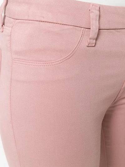 Shop J Brand Cropped Skinny Jeans In Pink