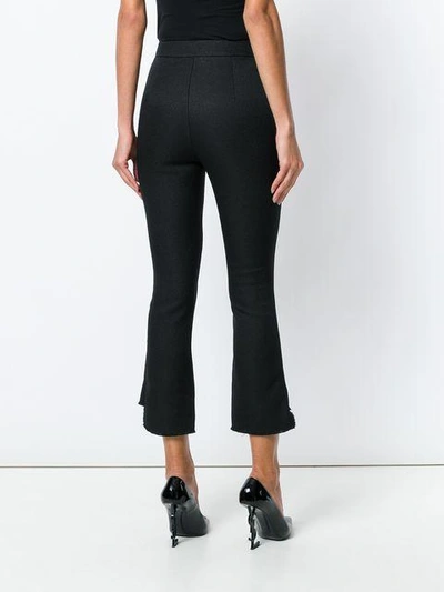 Shop Misha Collection Cropped Exposed Seam Trousers - Black