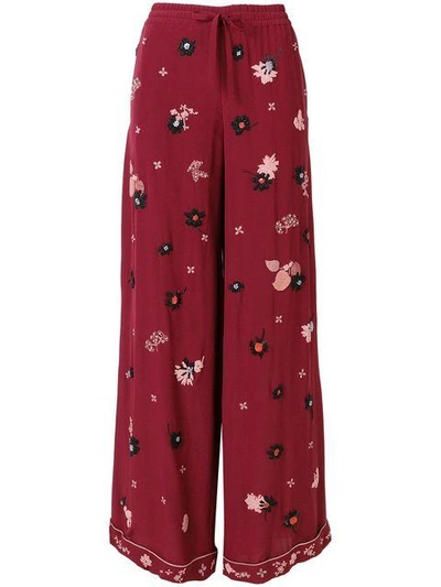 花卉刺绣裙裤