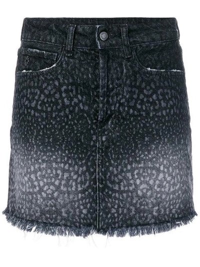 Shop Marcelo Burlon County Of Milan Short Denim Skirt - Black