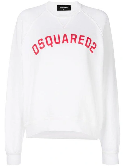 Shop Dsquared2 Logo Sweatshirt - White