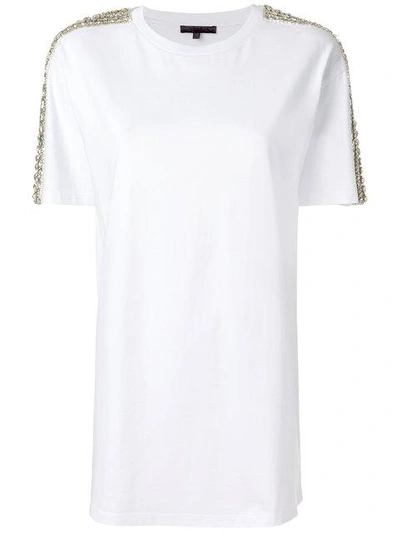 Shop Amen Gemstone Embellished Short Sleeve T In White