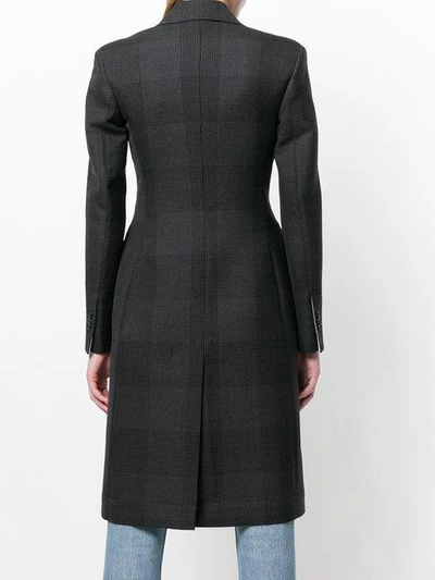 Shop Calvin Klein 205w39nyc Fitted Check Coat - Black