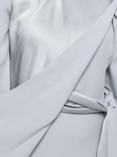 Shop Chalayan Drape-detail Structured Long Dress In Platinum