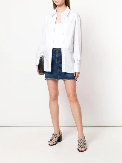 Shop Aalto Dropped Shoulder Shirt In White