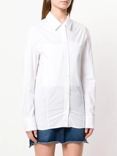 Shop Aalto Dropped Shoulder Shirt In White