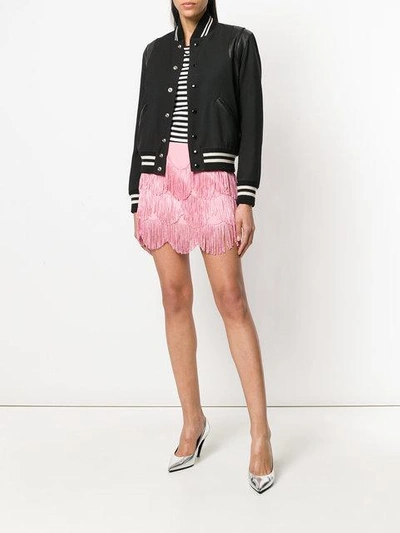 Shop Marc Jacobs Fringed Mini Skirt In Pink