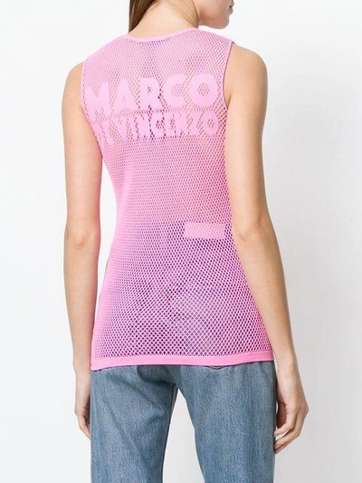 Shop Marco De Vincenzo Ultrapharum Net Vest In Pink
