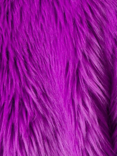 Shop Alberta Ferretti Faux Fur Bomber Jacket - Pink