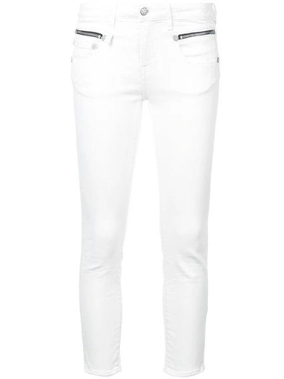 Shop R13 Biker Boy Skinny Jeans - White