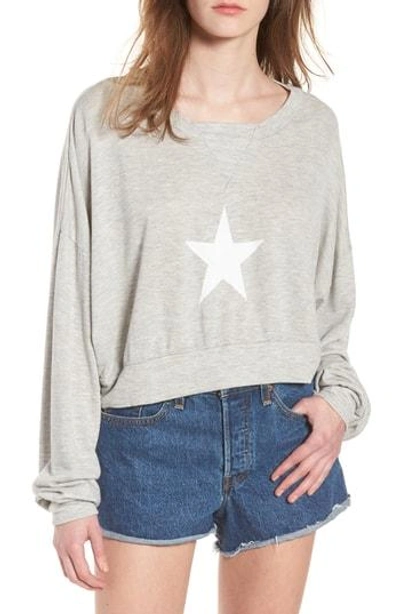 Shop Wildfox All Star Nella Pullover Sweatshirt In Heather