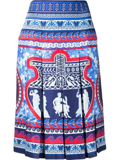Shop Mary Katrantzou Gheia Twill Pleated Skirt