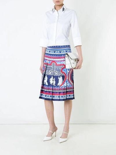 Shop Mary Katrantzou Gheia Twill Pleated Skirt