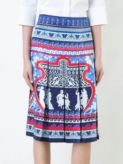 Shop Mary Katrantzou Gheia Twill Pleated Skirt