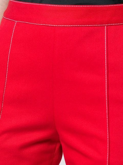 Shop Rosie Assoulin Slim Leg Cotton Pant - Red