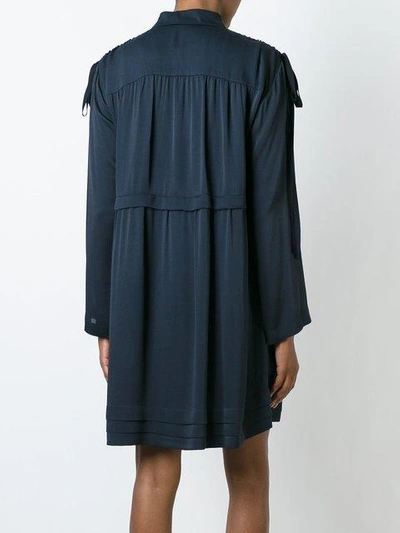 Shop Chloé Loose-fit Shirt Dress In Blue
