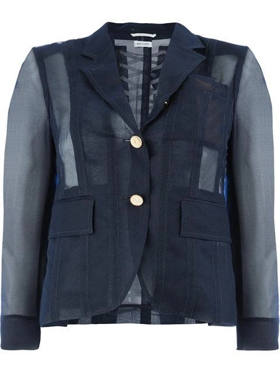 Shop Thom Browne Back Lace In Blue