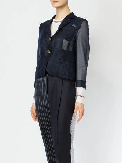 Shop Thom Browne Back Lace In Blue