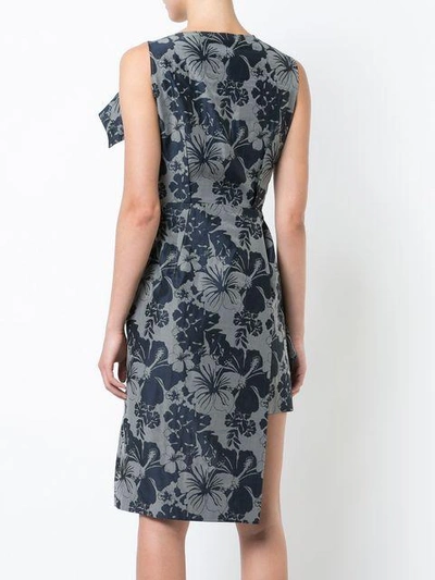 Shop Stella Mccartney Tropical Print Dress In Grey