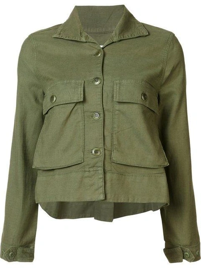 Shop The Great Cropped Jacket - Green