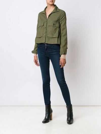 Shop The Great Cropped Jacket - Green