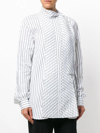 Shop Jw Anderson Pleated Front Blouse In White