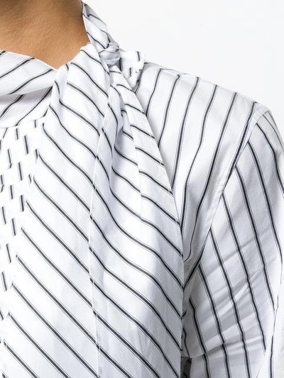 Shop Jw Anderson Pleated Front Blouse In White