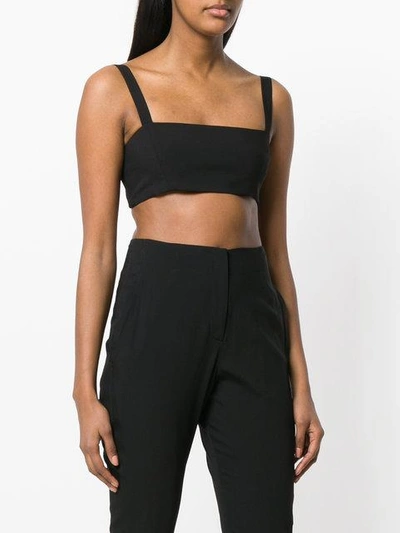 Shop Isabel Benenato Sleeveless Crop Top In Black