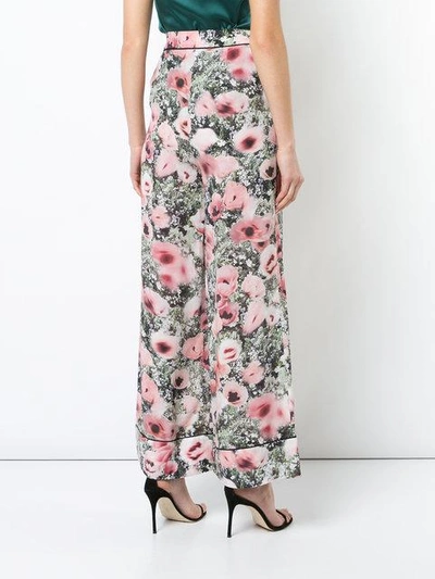 Shop Fleur Du Mal Floral Print Wide-leg Trousers In Multicolour