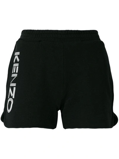 Shop Kenzo Logo Shorts In Black